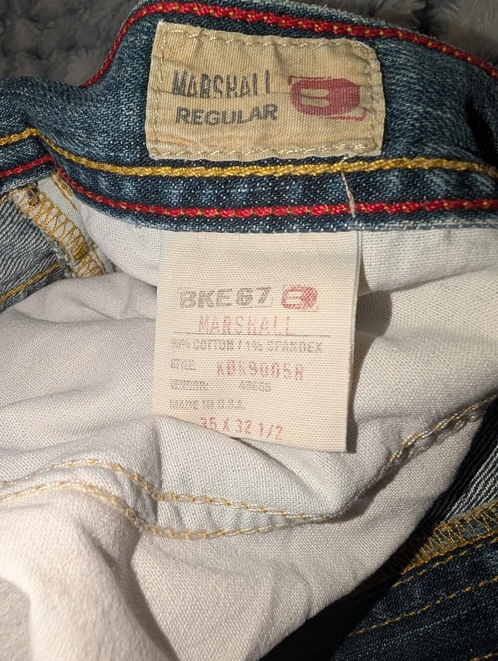 BKE 67 Marshall Regular Straight Leg Jeans - Size 36 x 32.5 - Made in USA